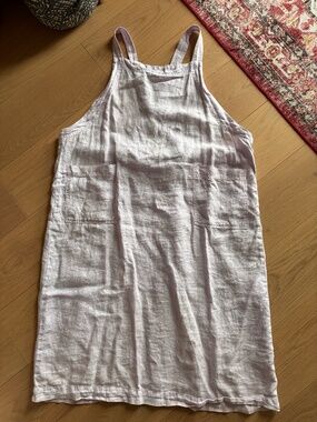 Linen Apron Dress from Hansel from Basel in Lavender